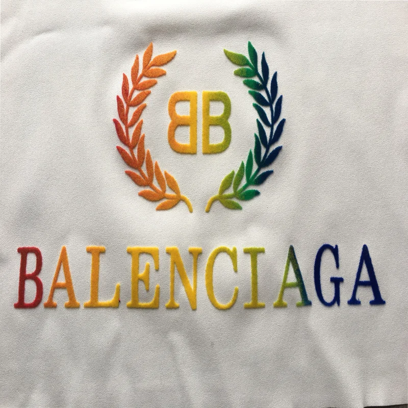 High Quality Custom T Shirt Fashion Flock 3D Heat Transfer for Clothing