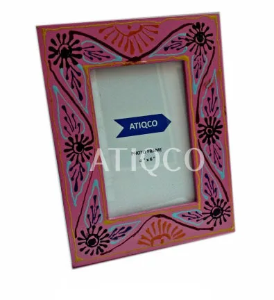 Blue Rajasthani Style Wooden Photo Frame Hand Painted Indian Design | Return Gift Picture Frames