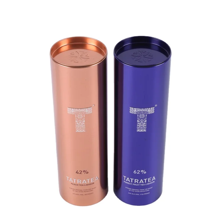 Empty Whisky Metal Container Vintage Bottle Package Deep Wine Tin Box