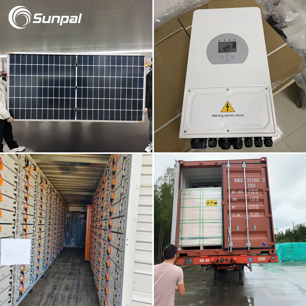 Sunpal hybrid energy storage system 30kw three phases solar system set