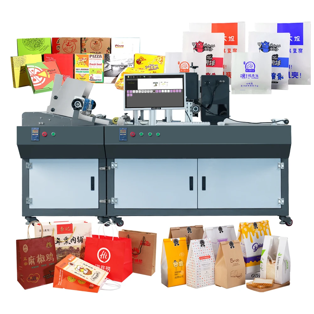 Kelier High Quality Automatic Carton Printer Machine New Design Digital Corrugated Box Printer Single Pass Inkjet Printer