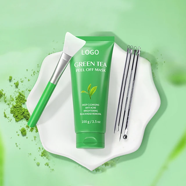 Hot Selling Green Tea Peel Off Mask Acne Treatment Facial Mask Peel Off Face Mask