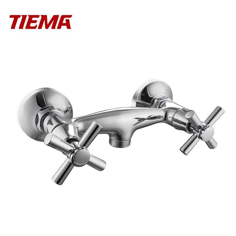 Wholesale Online Business Quick Delivery Brass Wall Dual Handle Bath & Shower Faucets