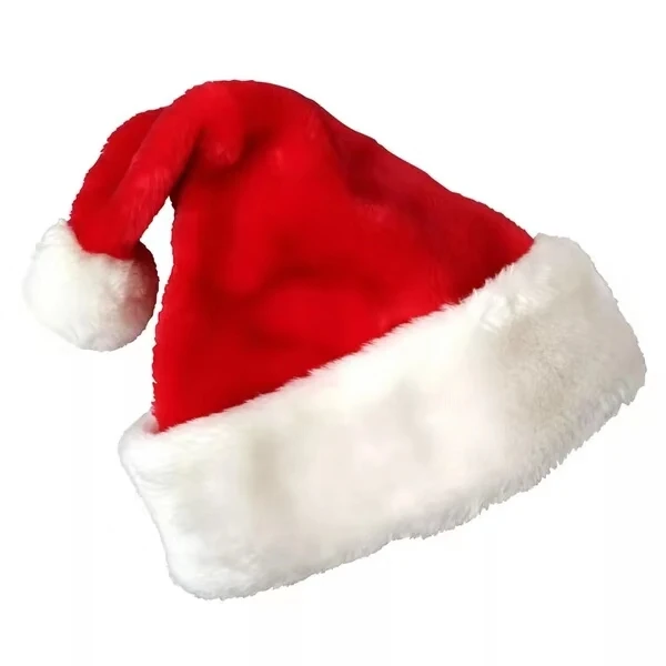christmas decorations Fleece Santa cap Christmas gifts blank custom party top hat