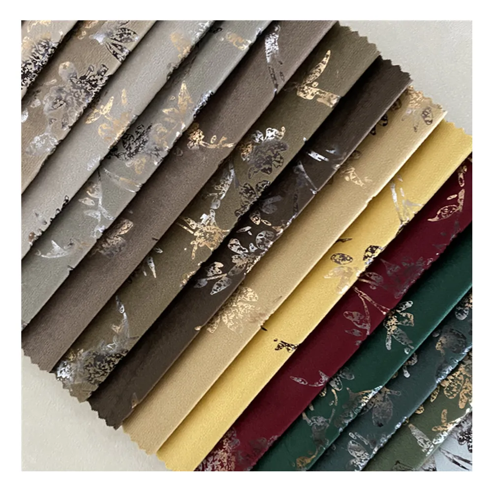 Cheap beautiful flower embossed holland velvet fabric for sofa 100% polyester fabric new design