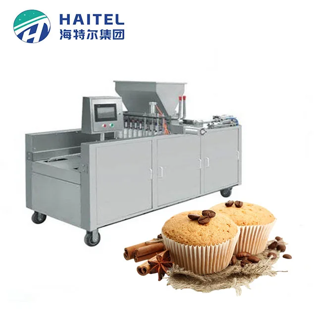 Fully automatic capcakes line cake making machines a madeleine with tunnel oven