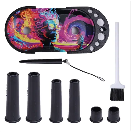 Newest 18.6*9.3cm Printed Metal Tray Smoke Herb Tray Set Rolling Tray with Filling Function