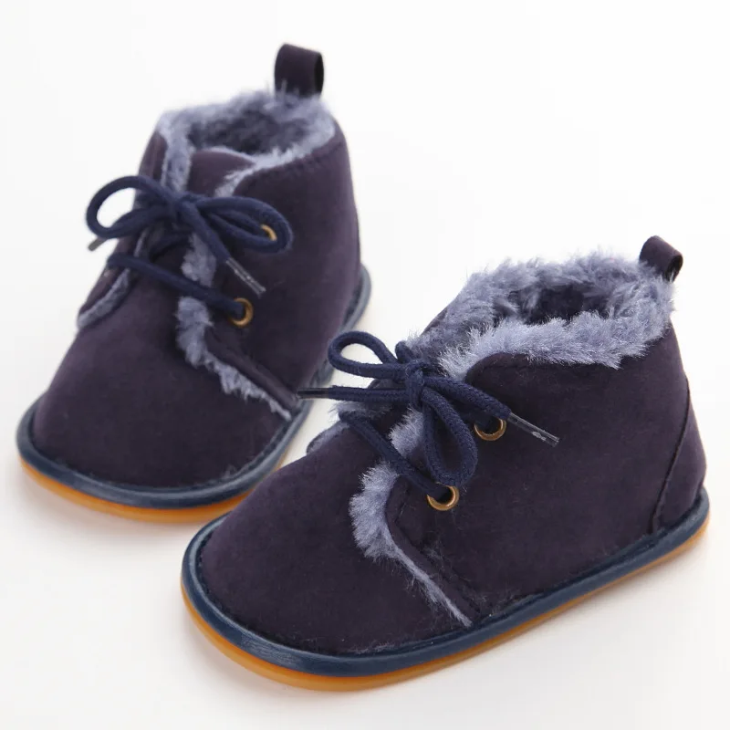 Fancy design baby walking shoes winter warm casual plush toddler boots