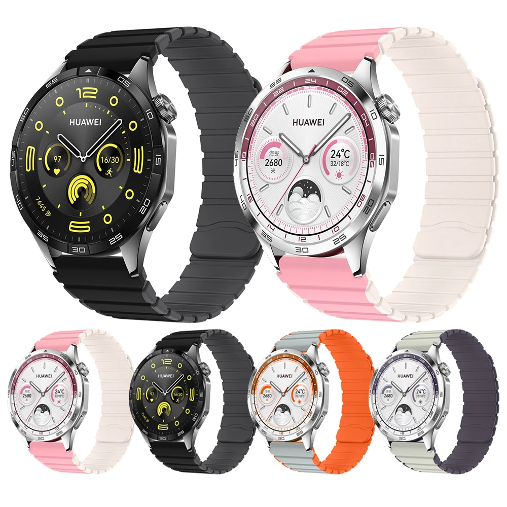 Eraysun Silicone Magnetic Watch Strap 22mm For Huawei GT3 GT2 For Samsung Gear S3 Frontier Classic Watch Band Bracelet