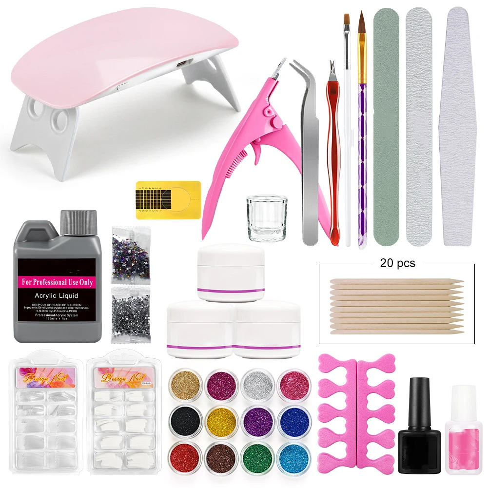 profession women gel set uv nail kit nail sets beauty manicure nail art set professional