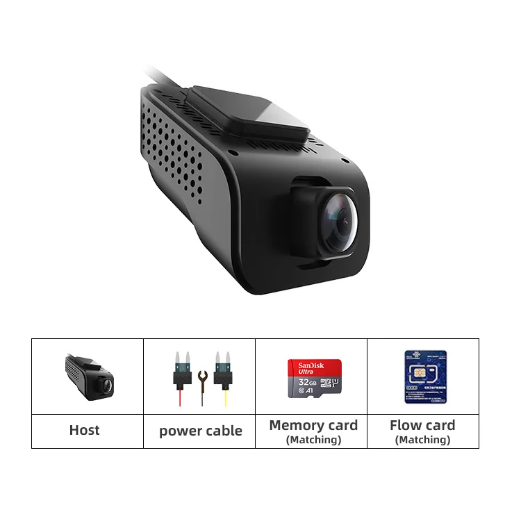 4G dash cam FDD-TLE TDD-TLE AI Cloud Driving Recorder Скрытая Dashcam Автомобильная камера с GPS автомобилем черная