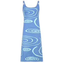 FYB Fashion Slim Knitted Slip Sleeveless Vest Maxi Elegant Dress Bodycon Summer Women Sweater Dress