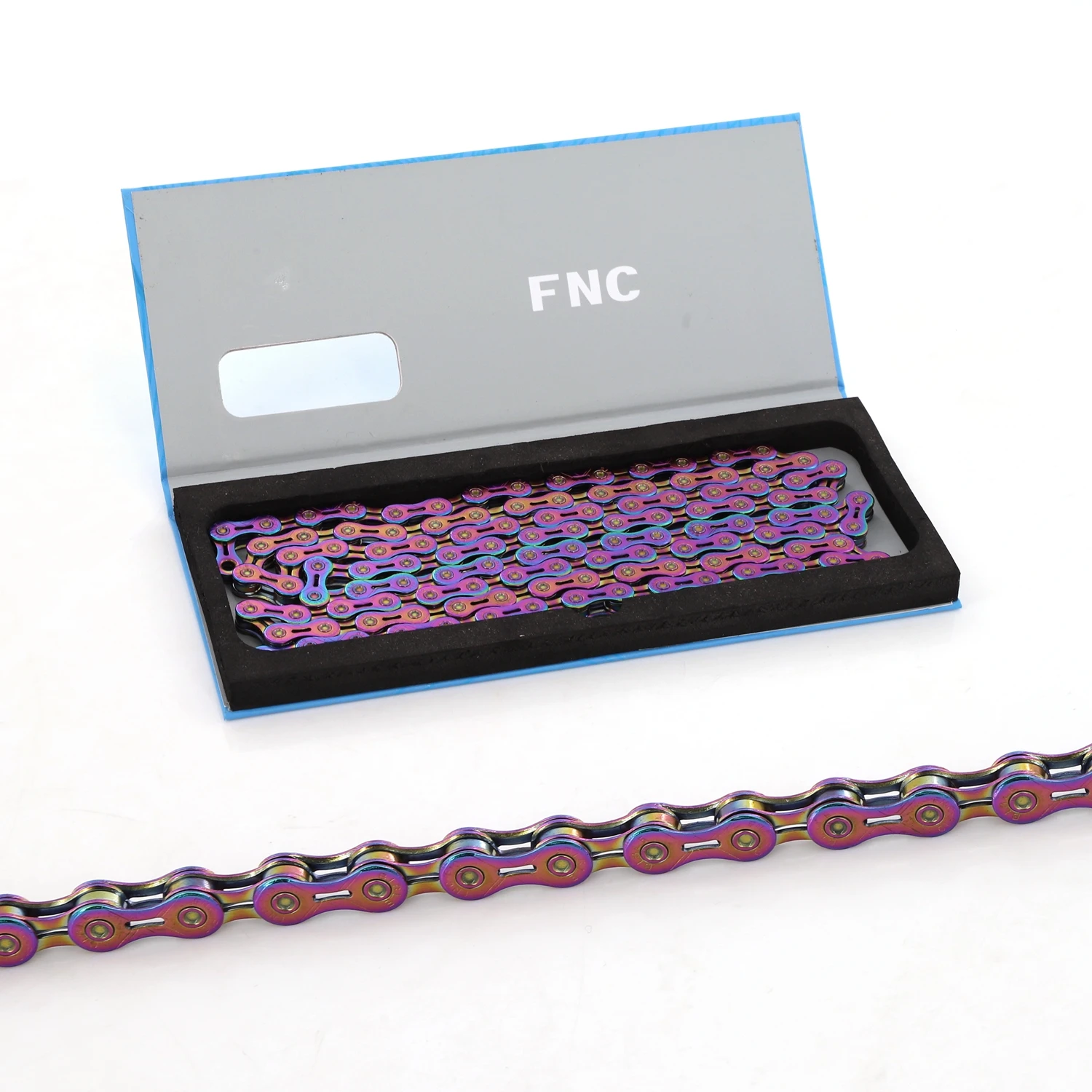 High quality FNC 10 speed rainbow rust proof stainless steel  hollow road mountain bike chain