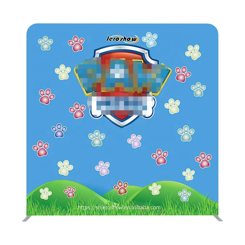 Heavy Duty Tension Fabric Backdrop Frame With Display 8X8 Ft Expo Easy Trade Show Booth Cover Tube Display Tension Fabric Banner