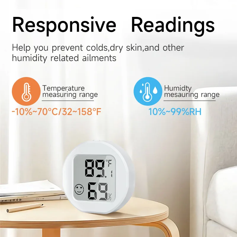 Digital Thermometer Mini Greenhouse Thermo hygrometer Indoor Temperature Humidity Monitors For Home ,Plants,Wine Cellar