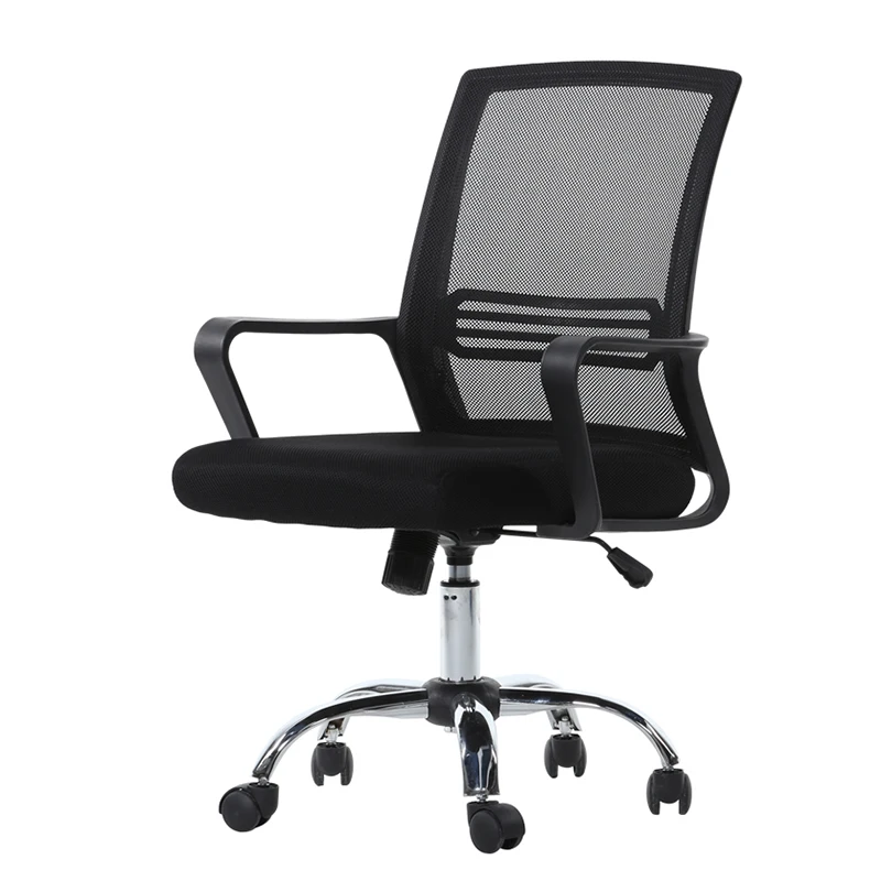 
Black Computer School Office Chair Mid Back Manager Mesh Executive Teacher Chair With Headrest 