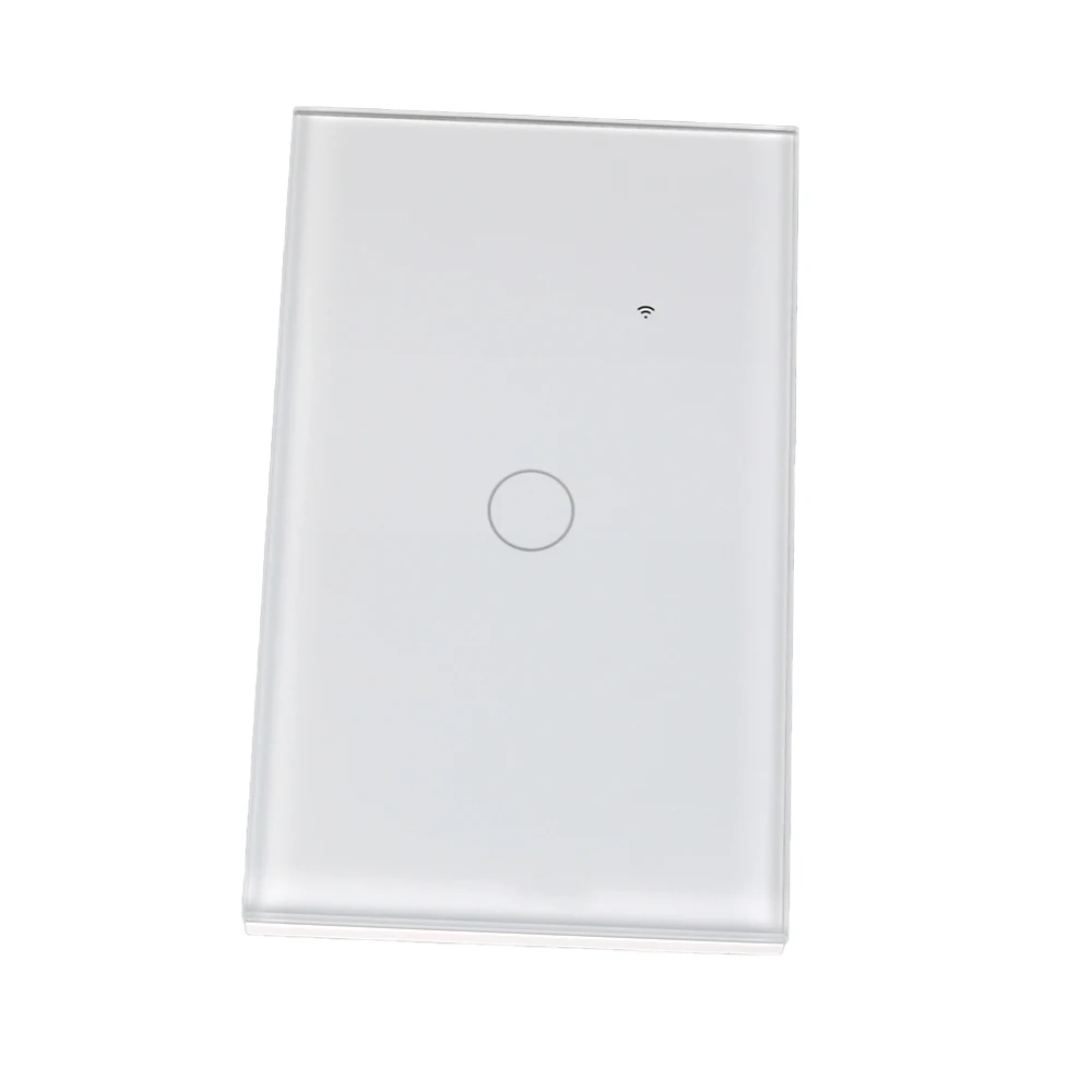 Умный настенный сенсорный выключатель, стеклянный переключатель с Wi-Fi, 1 клавиша, голосовое управление, дистанционное управление, светодиодная лампа для Бразилии, выключатели Wi-Fi