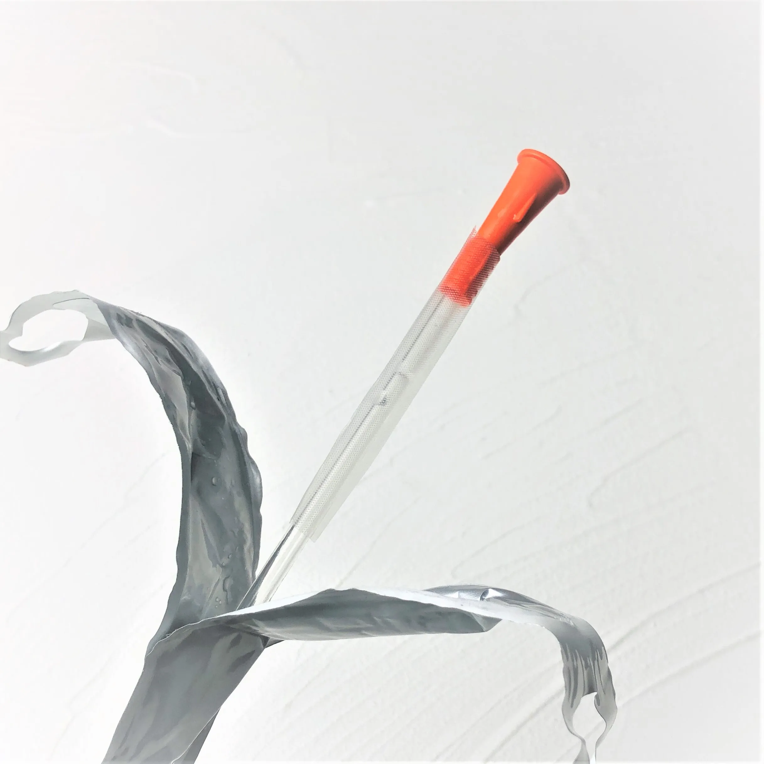 Ready To Use Intermittent Catheter Lubricated Hydrophilic Intermittent Catheter in Aluminum Pouch