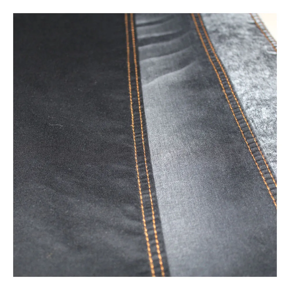 Black Cotton Viscose Rayon Twill Stretch Denim Jeans Fabric Home Textile Woven Tc Denim Fabric 8 Oz Denim Fabric High Quality