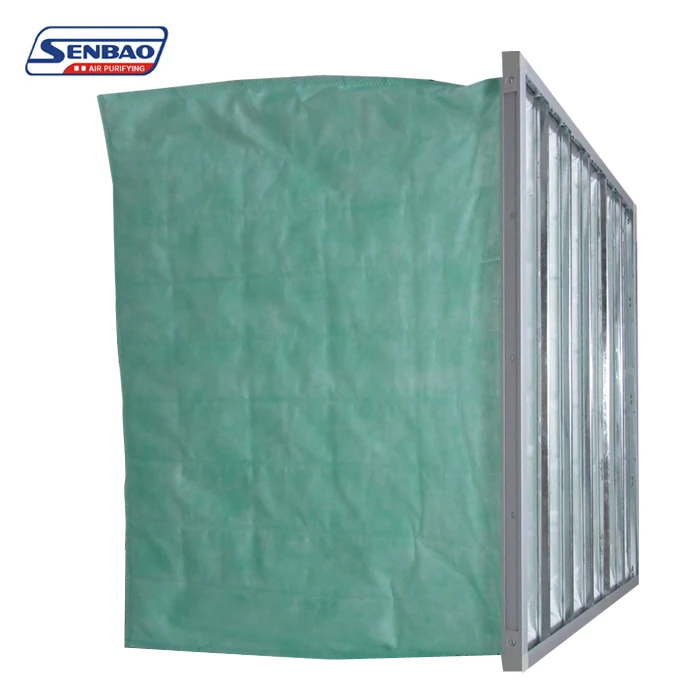 On Sale F5 F6 F7 F8 F9 Pocket Filter Synthetic Fiber Washable Bag Purifier