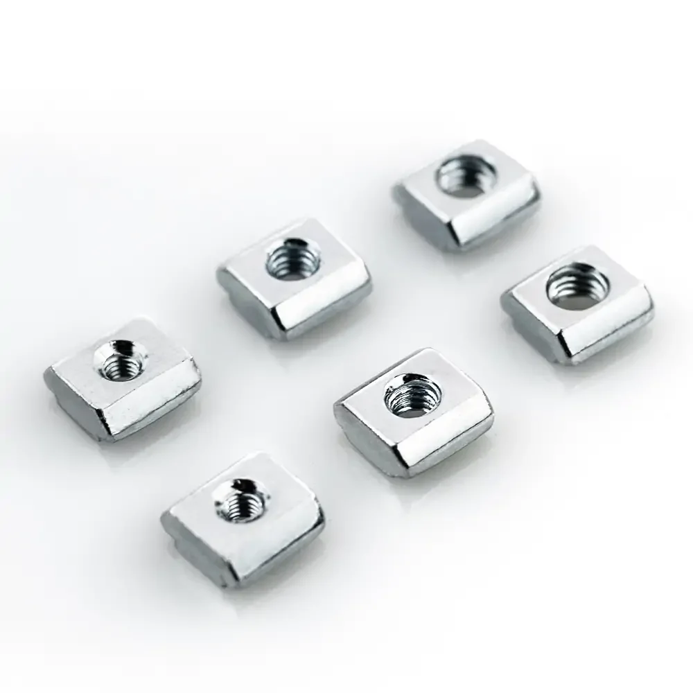 Wholesale Stainless Steel 40 series-M8 Sliding T-Nut industrial T Block Square Nuts for 4040/4080 aluminum profile V Slot T-Slot