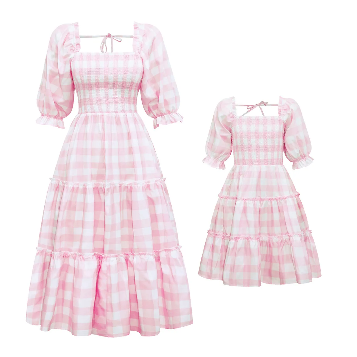 13 COLORS Wholesale Custom Mommy and Me Elegant Sexy Vacation Dress For Woman Girls Holiday Midi Maxi Ruffle Casual Dresses