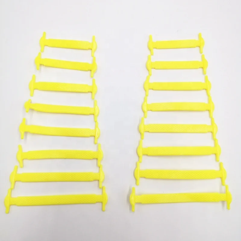 Unisex athletic running no tie elastic silicone shoe lace