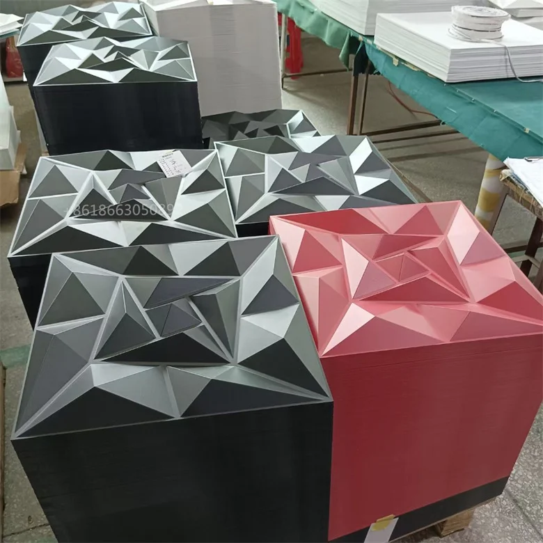 Manufacturer 3D Wall wallpaper decorative PVC 3D Wall Panels removable 3d plastic wall panel