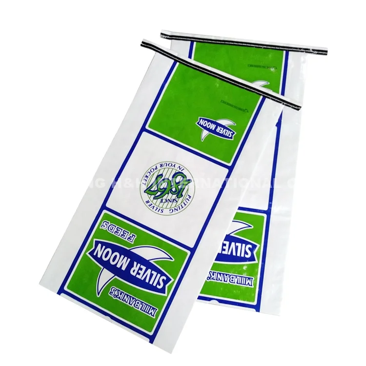 
Color printed bopp laminated pp woven bag for packing flour rice 25kg 