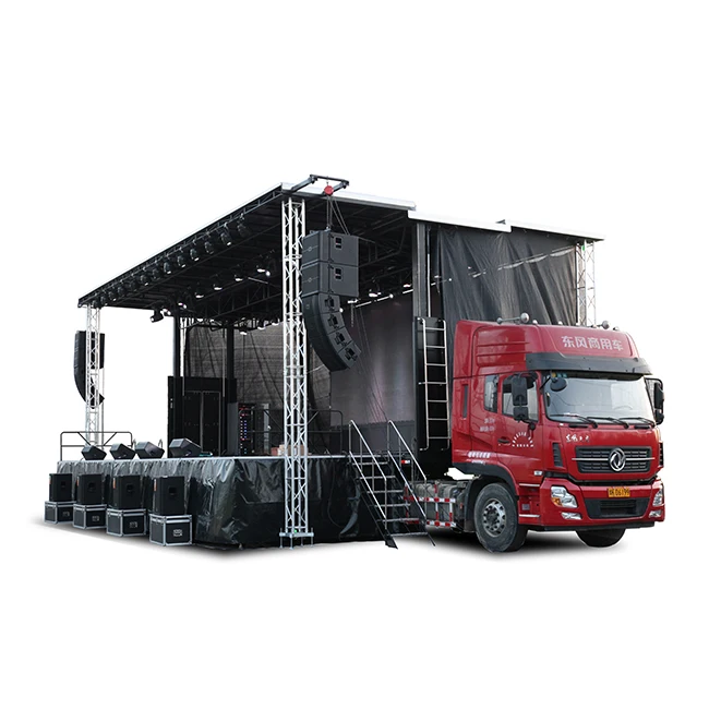 With lights and sound led mobile digital show stage trailers for sale