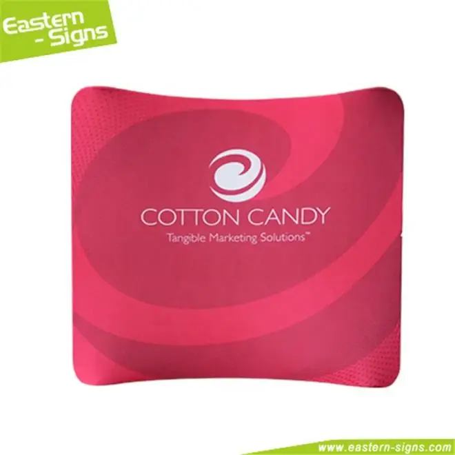 Custom Made Foldable Aluminum Tension Fabric Curved Shape Advertising ultra Slim Size Photo Booth for Display