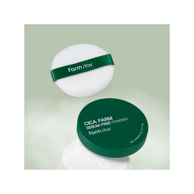 Wholesale High Quality Korean Beauty Brand FARMSTAY Cica Farm Sebum Free Powder soft and fine powder