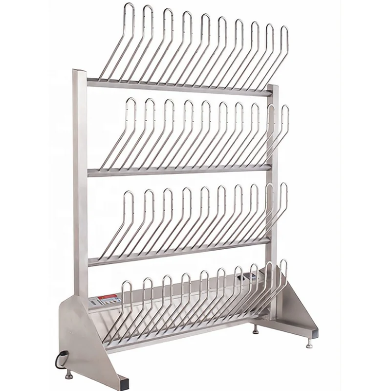 Deodorant drying boot rack used in slaughterhouse factory