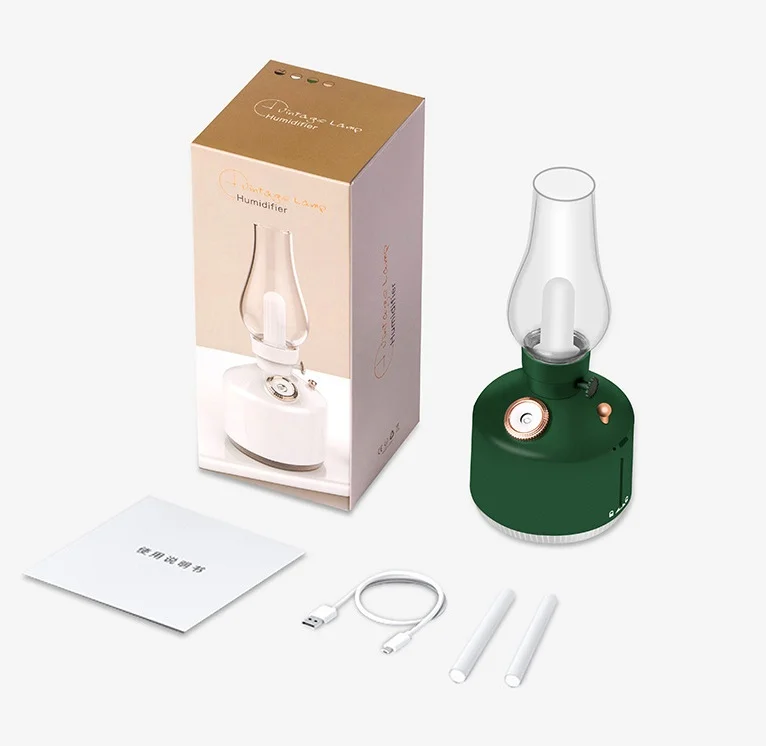 New Retro Time Light Humidifier USB Aromatherapy Wireless Home Silent Bedroom Air Humidifying Atmosphere Light