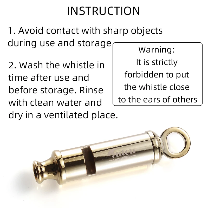 Factory Outset Two-tone siren outdoor survival brass whistle