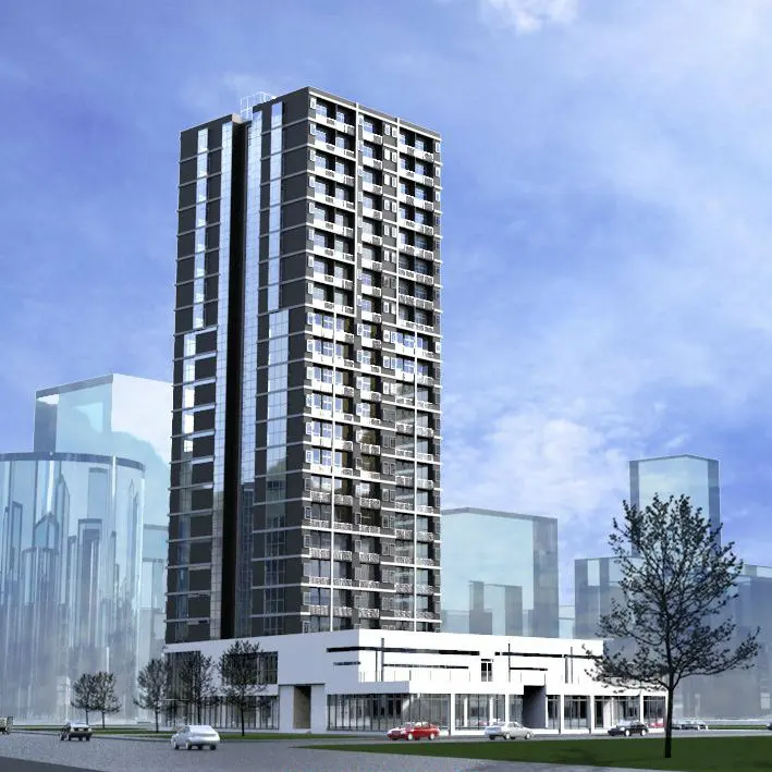 glass curtain wall commercial building apartment