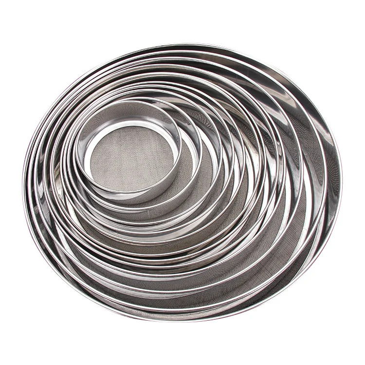 12pcs/Set Kitchen Fine Mesh Flour Sifter Round Stainless Steel Flour Sieve Strainer Sifters for Kitchen Baking Tools