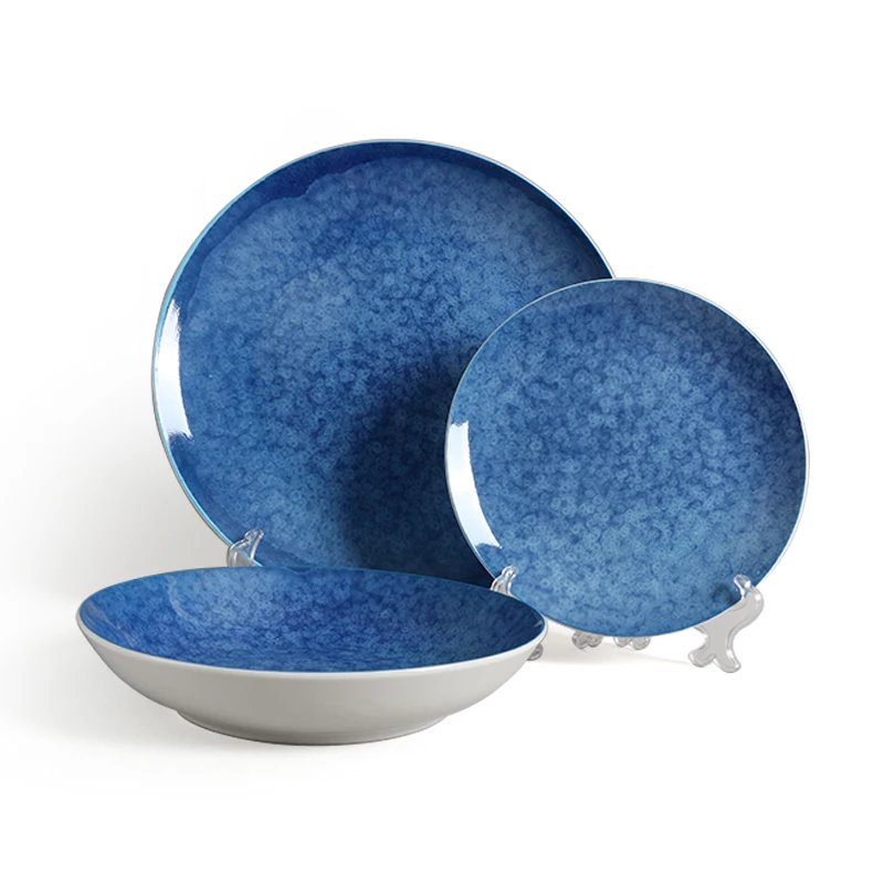 Hot Selling  Chinese Ceramic  Porcelain Ceramic Factory Direct 12-Piece Ceramic Plate Dinnerware  Premium Quality s