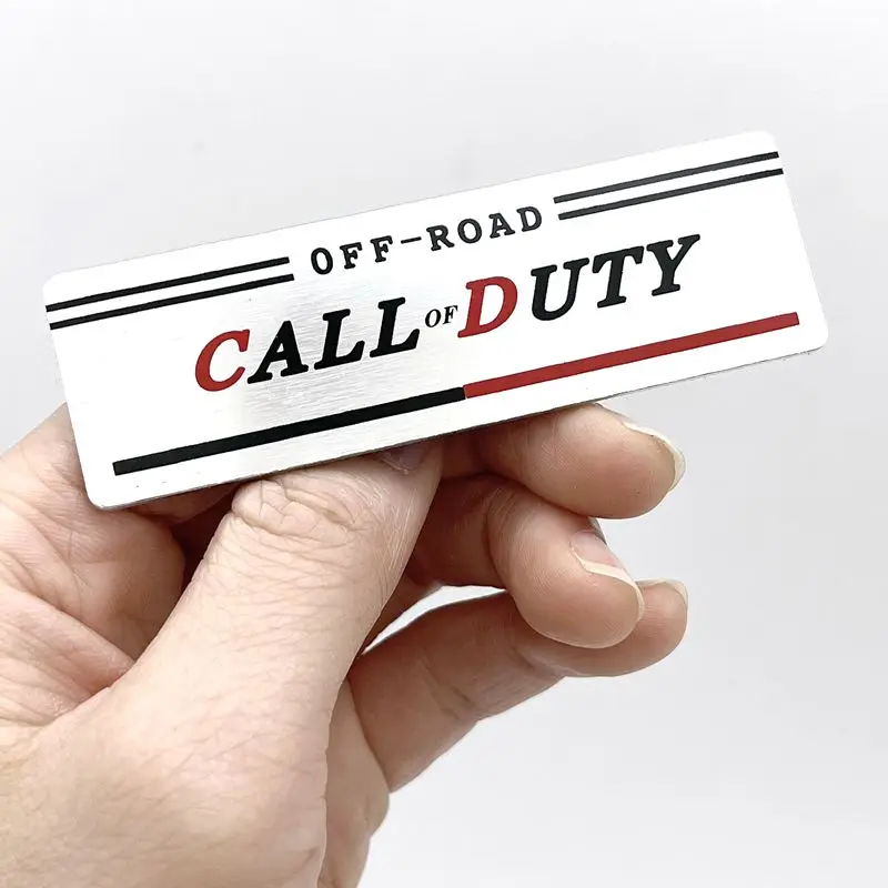 Two colors printing  Aluminum  Label with adhesive tape Logo Custom Metal Nameplate