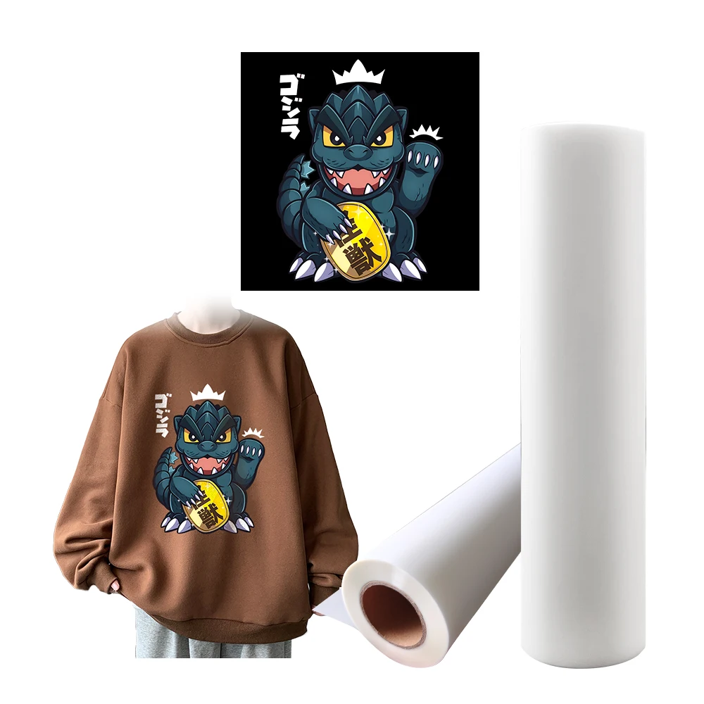 Well Sold 12inch 300mm Dtf Inkjet Printing Machine Pet Film White Ink Transfer Roll Film for Shaking Powder Printer