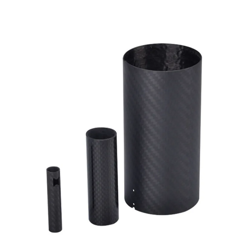 Carbon fiber tube for paddle model rocket metal detector