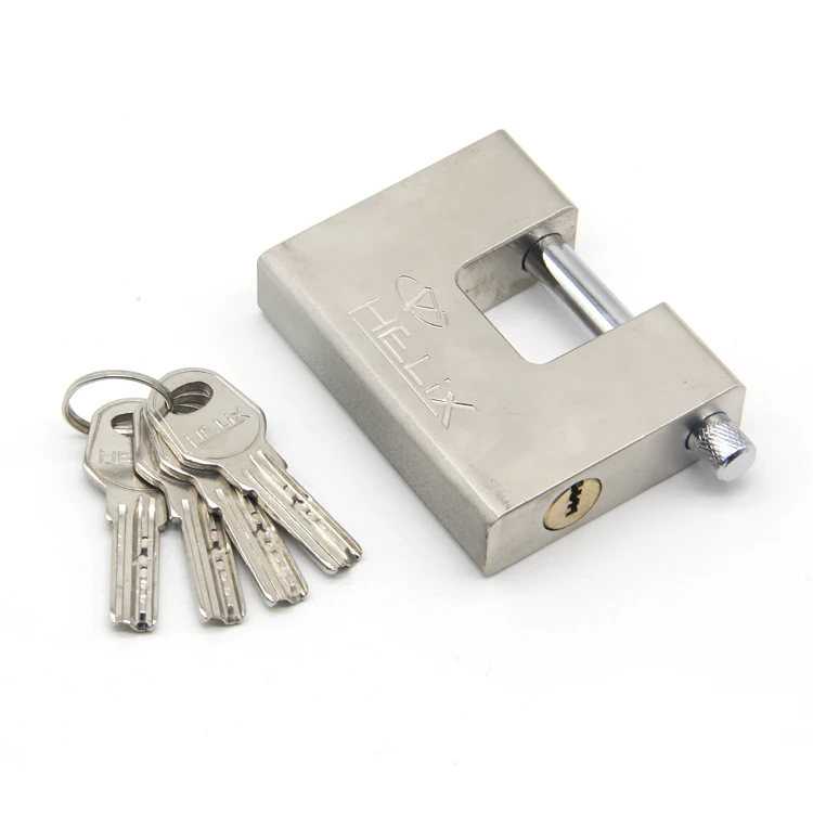 Big door lock hardened anti-cutting anti-rust heavy duty rectangular iron padlock