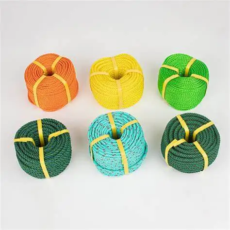 wholesale 3 strands Polyethylene Rope Hand lines  Tow lines  Mooring Camping Hunting Scaffolding  Climbing