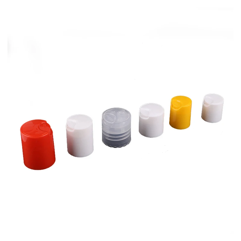 high quality 28/410 Clear Plastic Press Cap Disc Top Shampoo Cap for Cosmetic  Sprayer Bottle