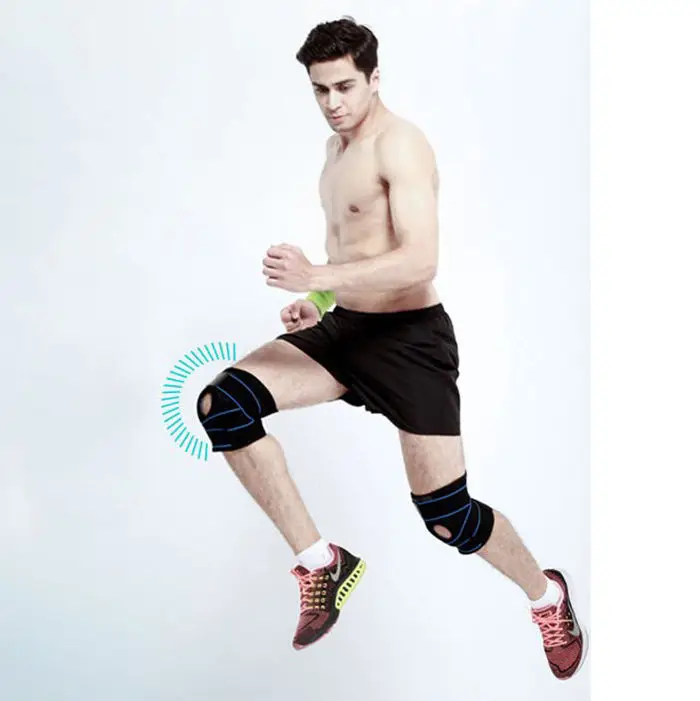 Wholesale Pro Compression Bandage for Adults Elastic and Adjustable Sports Silicone Knee Sleeve SBR Material