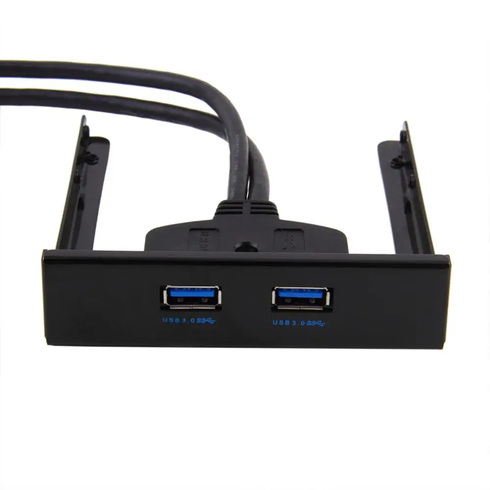 
Floppy Disk USB 3.0 20 Pin 2 Ports Front Panel Bay Hub Bracket Cable 