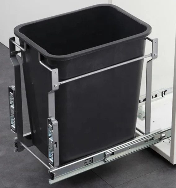 Мусорная корзина 40L * 2, выдвижной кухонный инструмент, кухонные мусорные корзины для кухонного шкафа