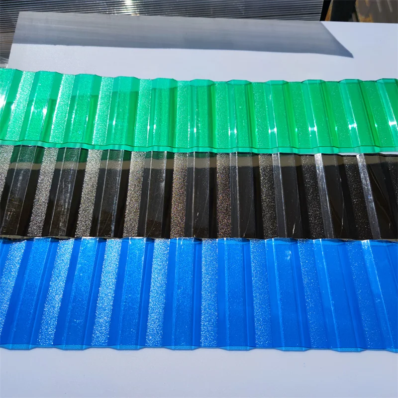 UV coated protected and high light transmission corrugated embossed polycarbonate sheet