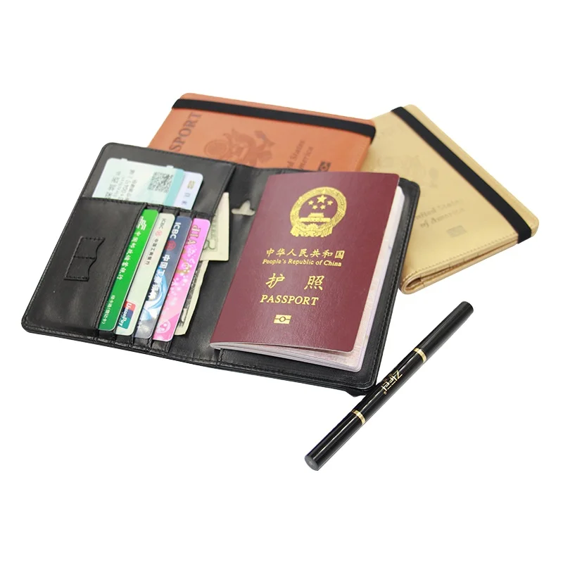 Футляр для карт, персонализированный кошелек на молнии для билета, водонепроницаемый держатель, индивидуальная Многофункциональная Кожаная Обложка для паспорта для путешествий