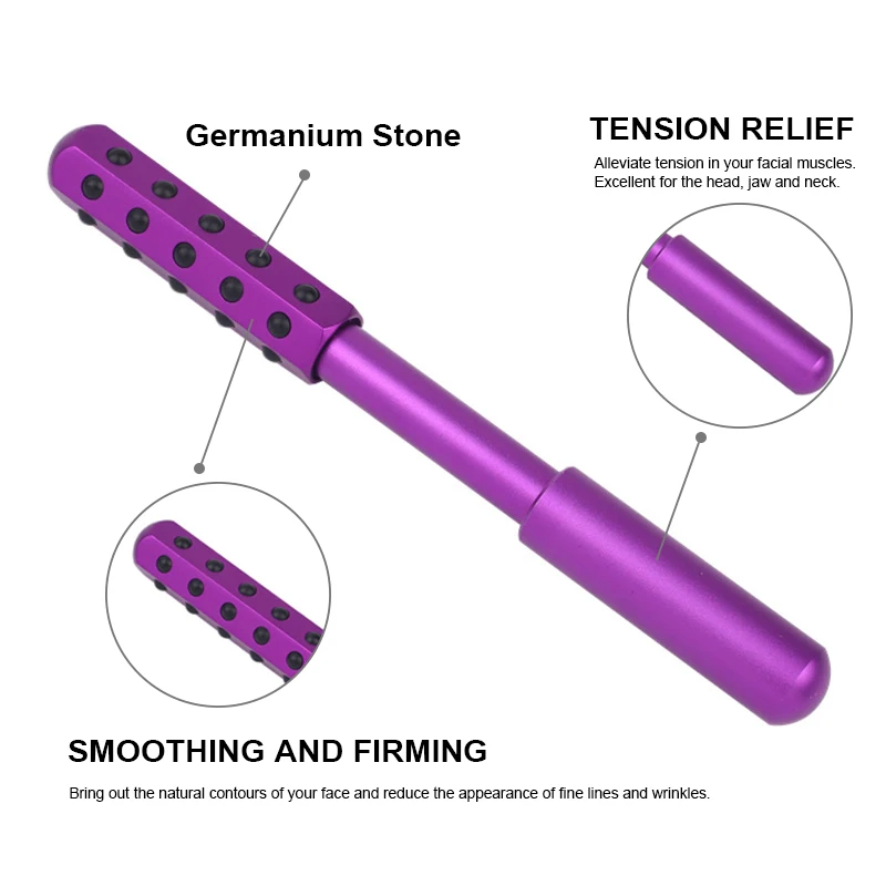 Anti-aging And Tension Relief Beauty Bar Massage Beauty Radiance Germanium Stone Face Roller for Skin Tightening